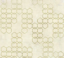 Vliestapete Grafik cremebeige grau gold Glanz 37424-2