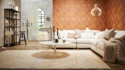 Vliestapete Grafik cremebeige grau gold Glanz 37424-2