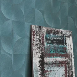 Vliestapete Grafik 3D-Effekt Struktur Türkis 10392-19