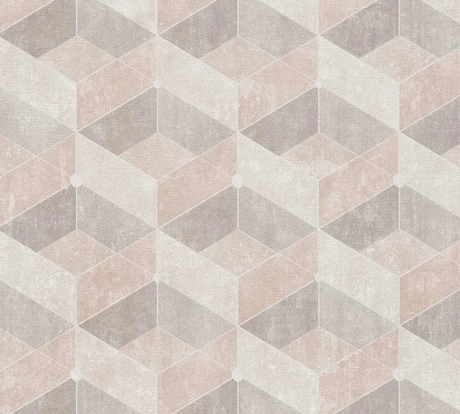 Vliestapete Grafik 3D-Optik beige rosa grau 38202-1