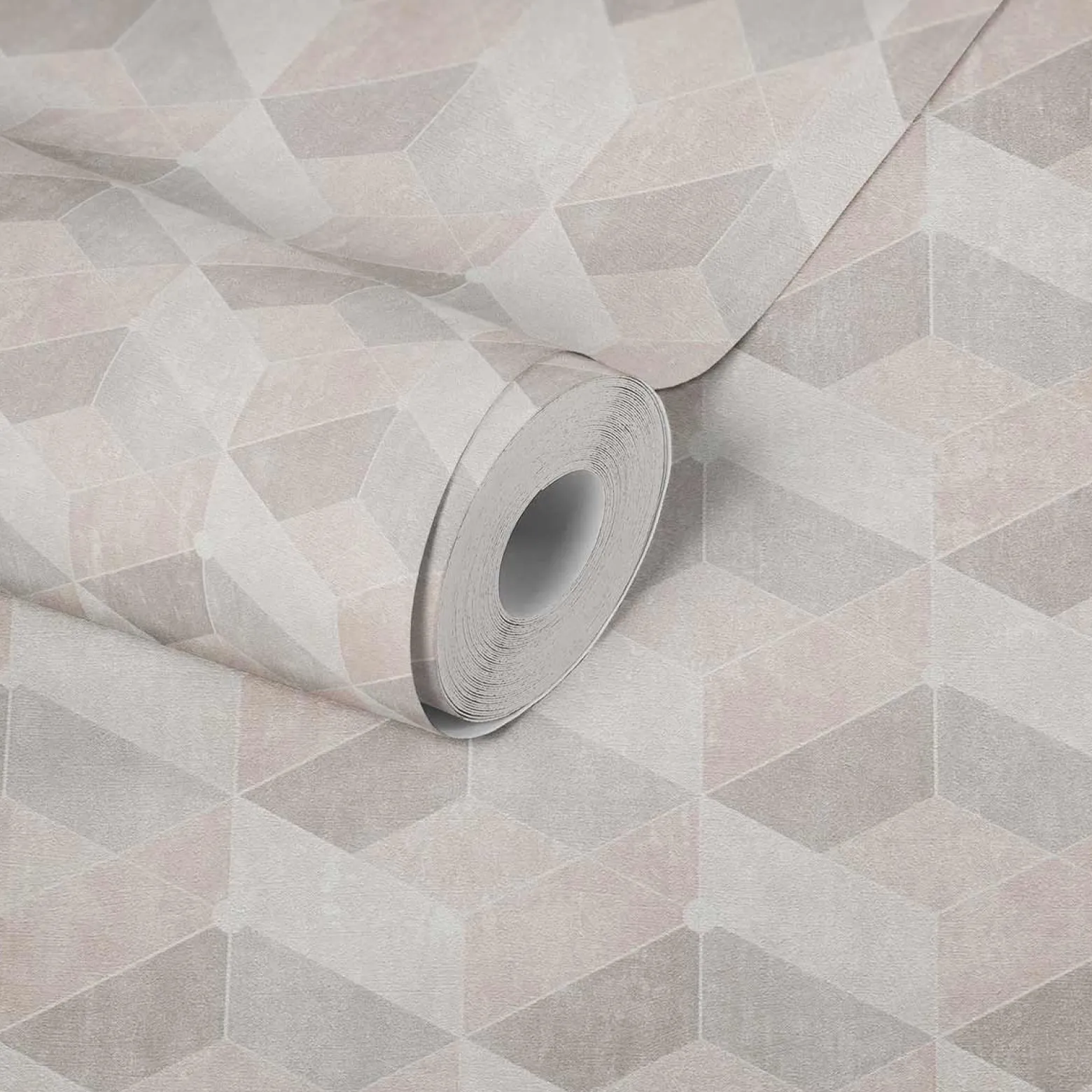 Vliestapete Grafik 3D-Optik beige rosa grau 38202-1