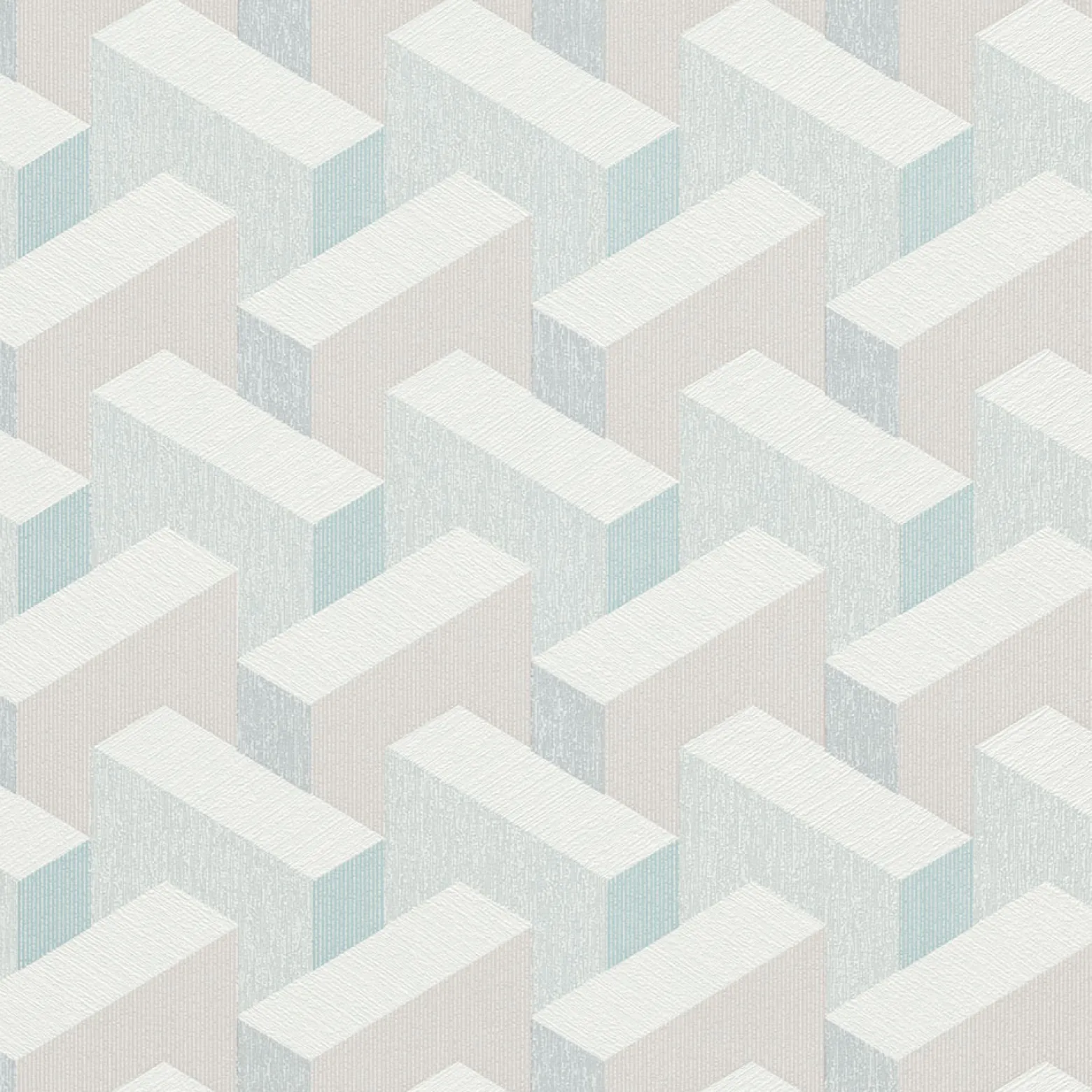 Vliestapete Grafik 3D-Optik Blau Beige Metallic 10382-35