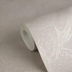 Vliestapete Grafik Kreise Beige Silber Metallic 79093-5