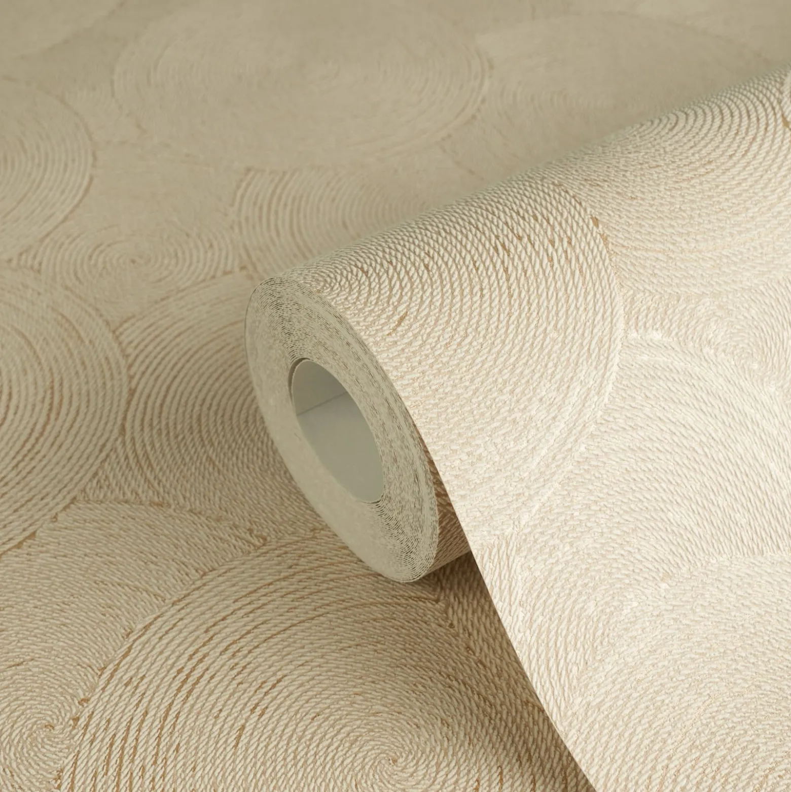 Vliestapete Grafik Kreise Beige Gold Metallic 79093-4