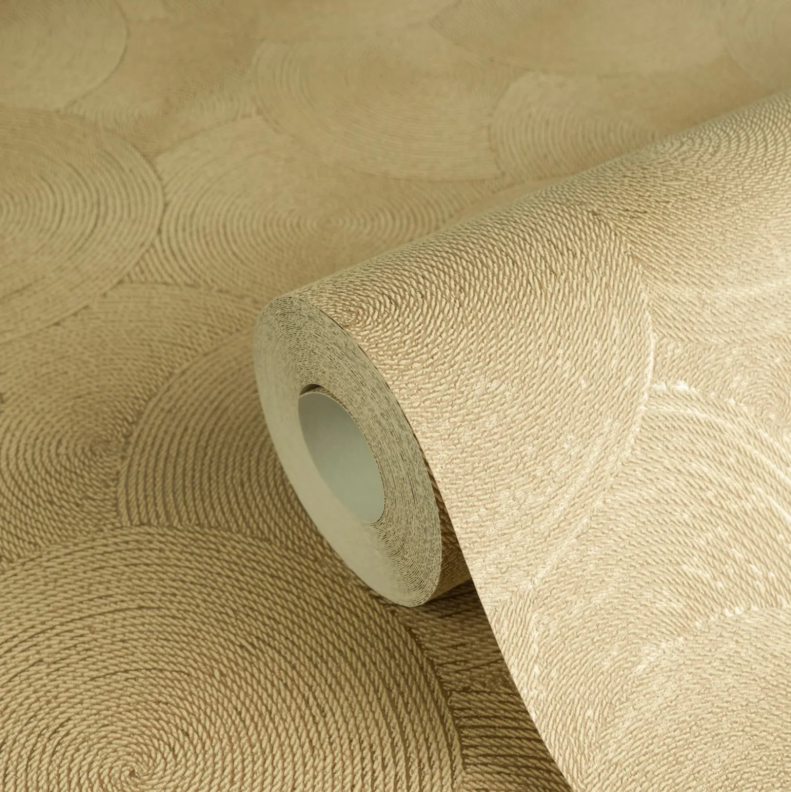 Vliestapete Grafik Kreise Braun Gold Metallic 79093-3