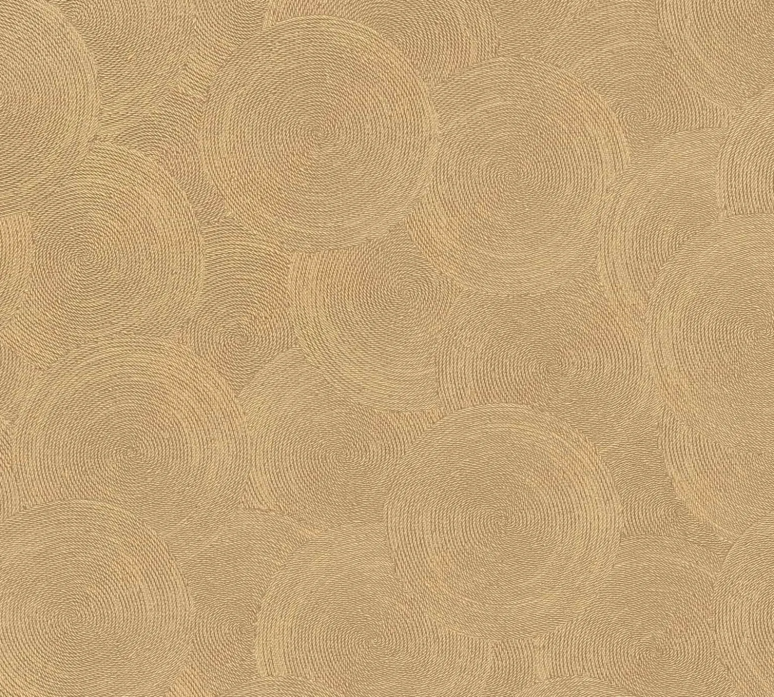 Vliestapete Grafik Kreise Braun Gold Metallic 79093-3