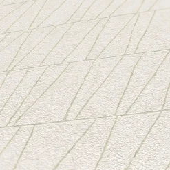Vliestapete Grafik Linien Creme Perlmutt Metallic 39506-2