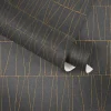 Vliestapete Grafik Linien Schwarz Gold Metallic 39506-3