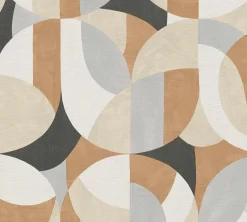 Vliestapete Grafik Motiv Beige Grau Braun 39932-1