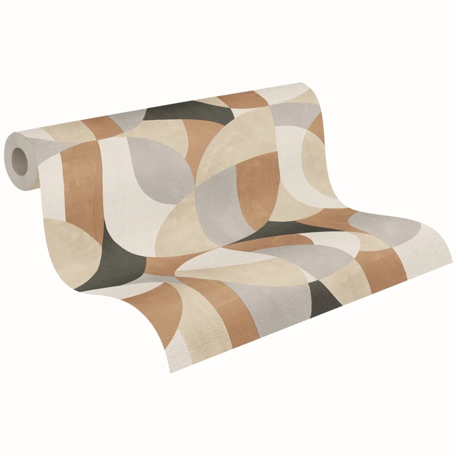 Vliestapete Grafik Motiv Beige Grau Braun 39932-1