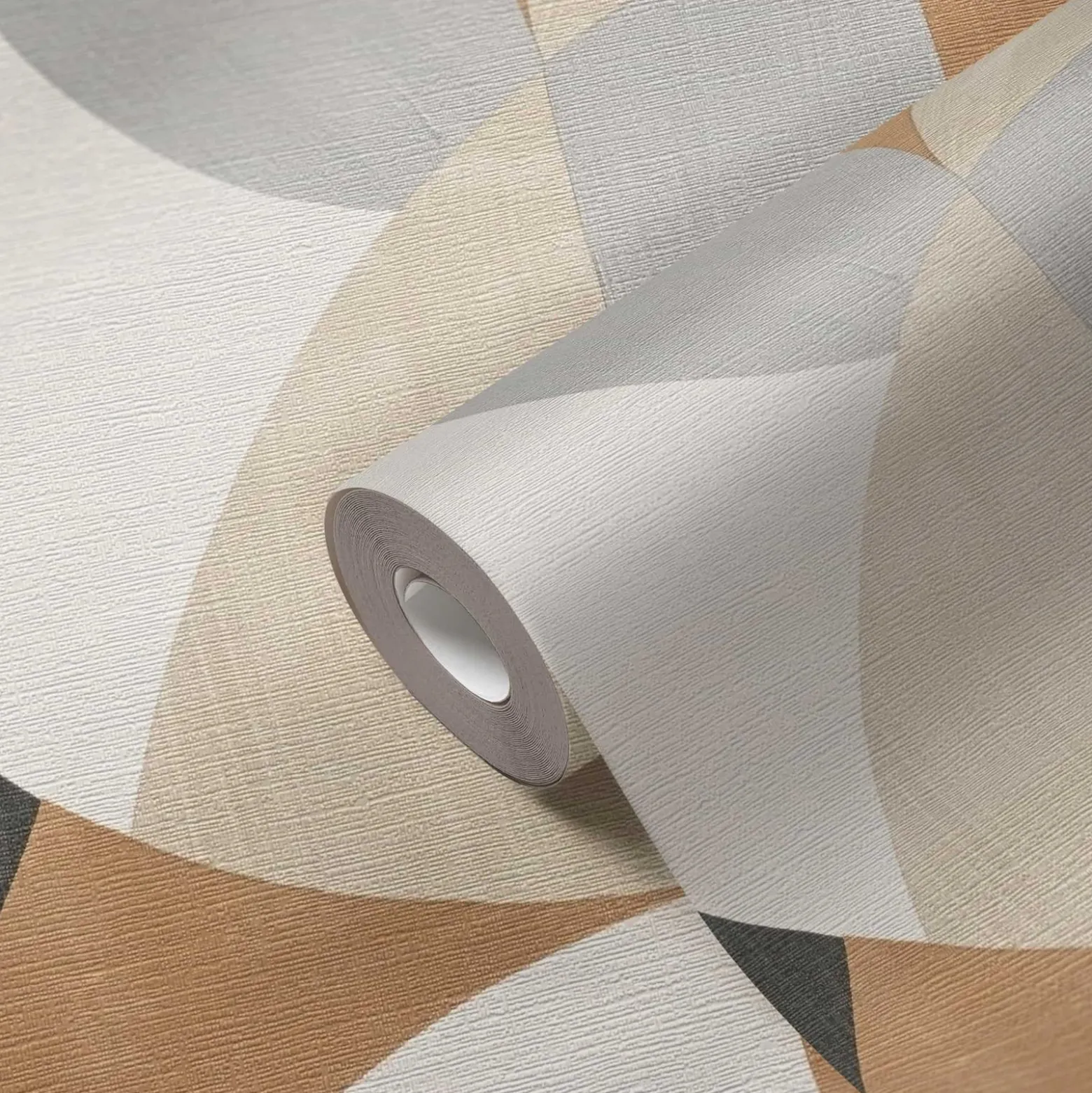 Vliestapete Grafik Motiv Beige Grau Braun 39932-1