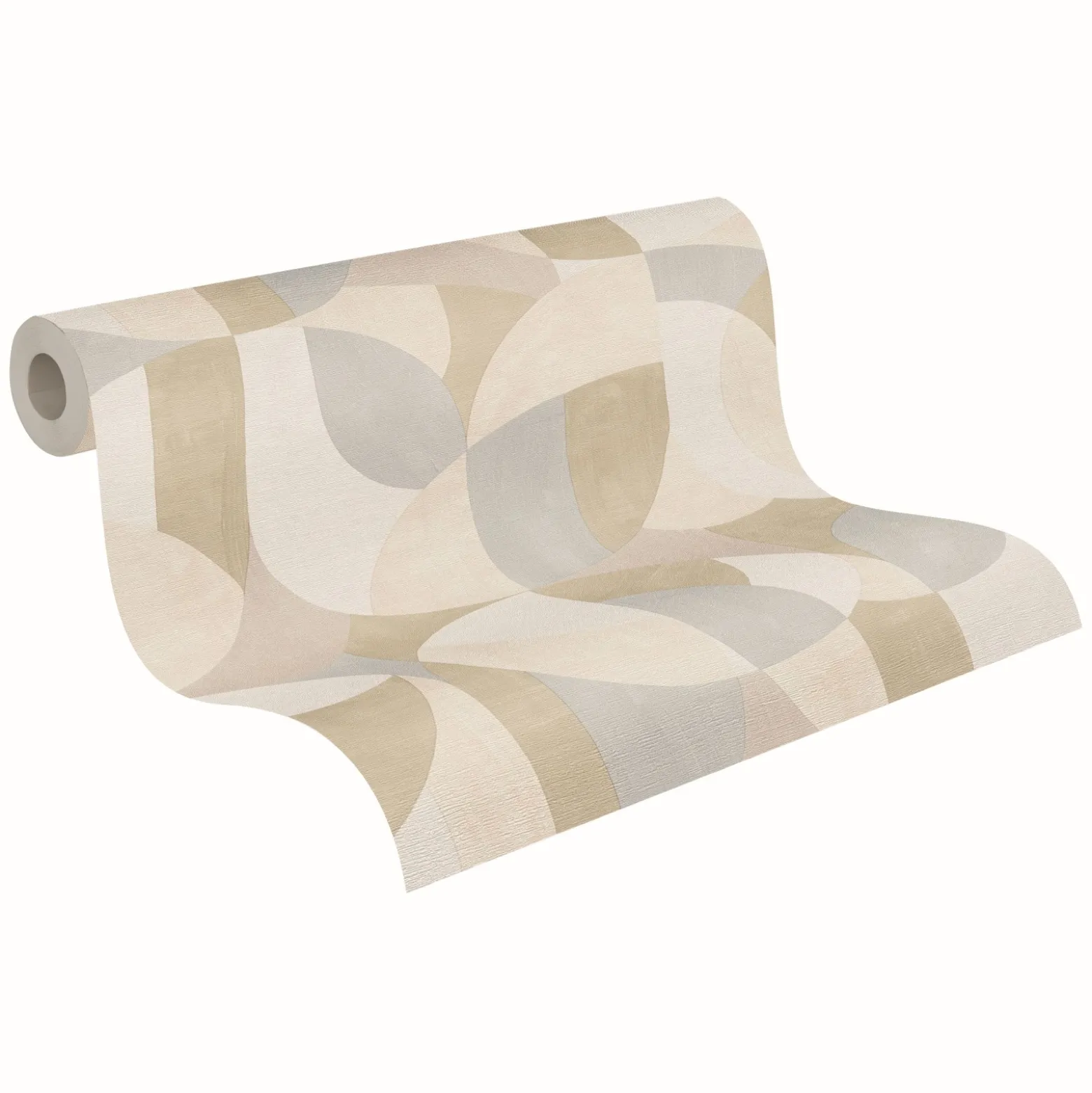 Vliestapete Grafik Motiv Creme Beige Grau 39932-4