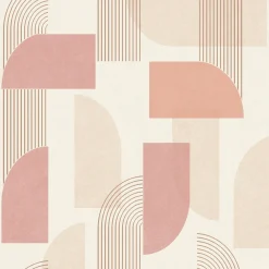 Vliestapete Grafik Muster Beige Rot Gold Metallic MN3305