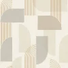 Vliestapete Grafik Muster Beige Grau Gold Metallic MN3304