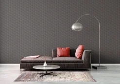 Vliestapete Grafik Muster 3D-Optik Dunkelgrau 38963-2