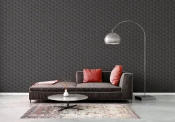 Vliestapete Grafik Muster 3D-Optik Anthrazit 38963-3