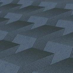 Vliestapete Grafik Muster 3D-Optik Blau Schwarz 38963-4