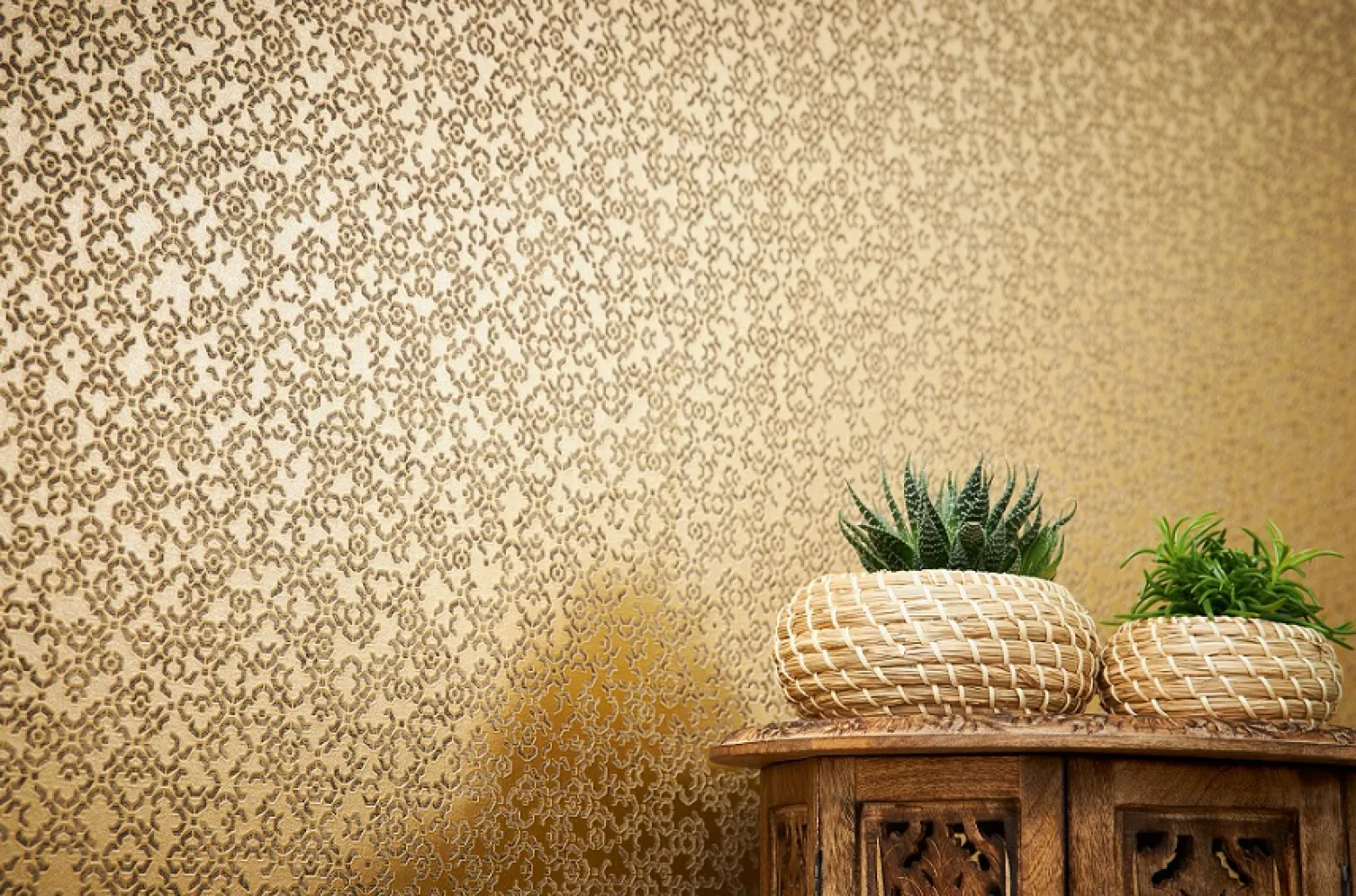 Vliestapete Grafik Muster gold braun Metallic 37866-1