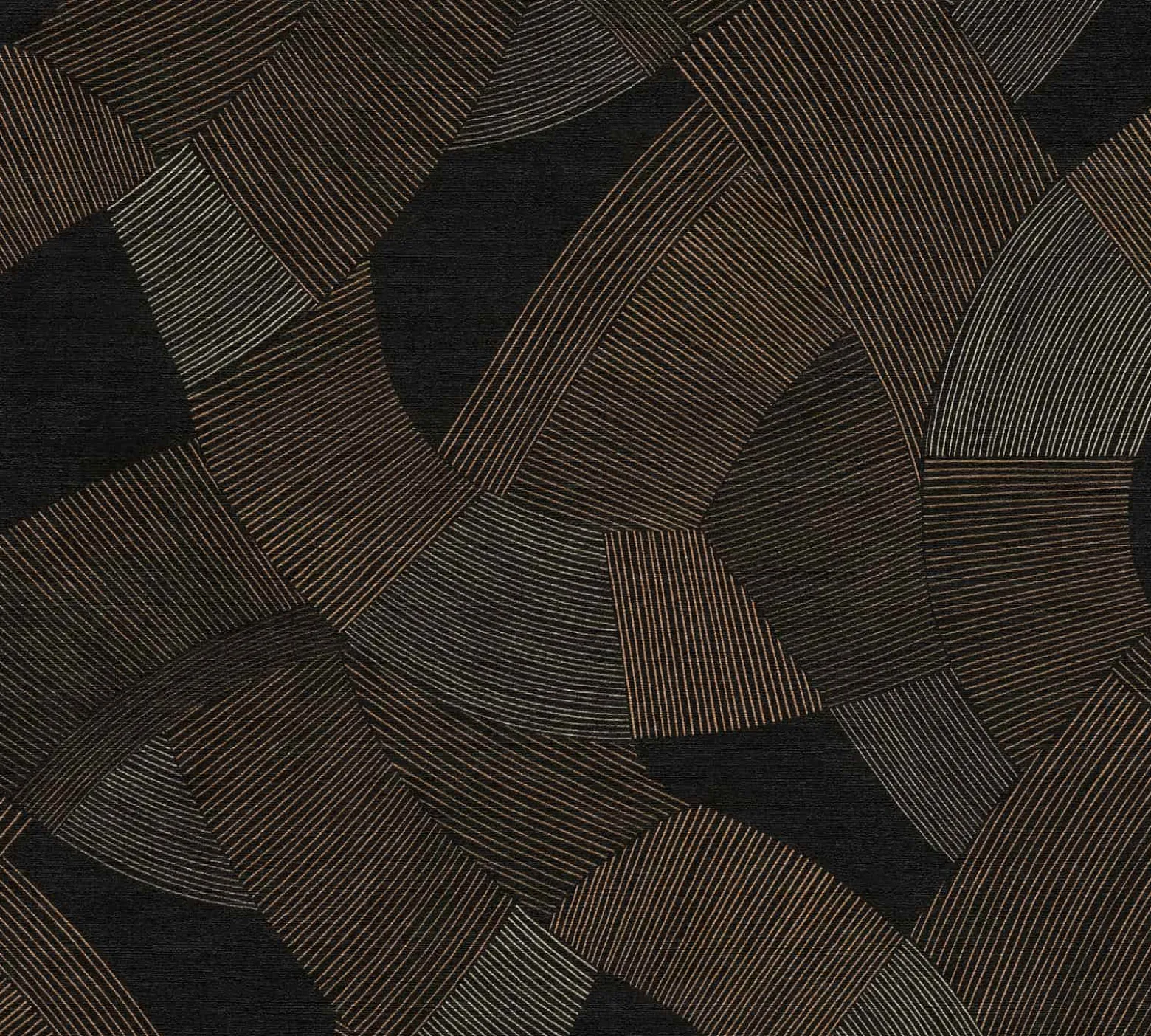 Vliestapete Grafik Muster Linien Schwarz Braun 79160-5