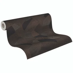 Vliestapete Grafik Muster Linien Schwarz Braun 79160-5