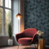 Vliestapete Grafik Muster Linien Dunkelblau Beige 79160-3