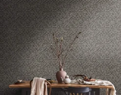 Vliestapete Grafik Muster Metallic Schwarz Gold 38828-1