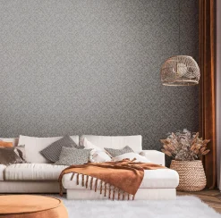 Vliestapete Grafik Muster Metallic Schwarz Gold 38828-1