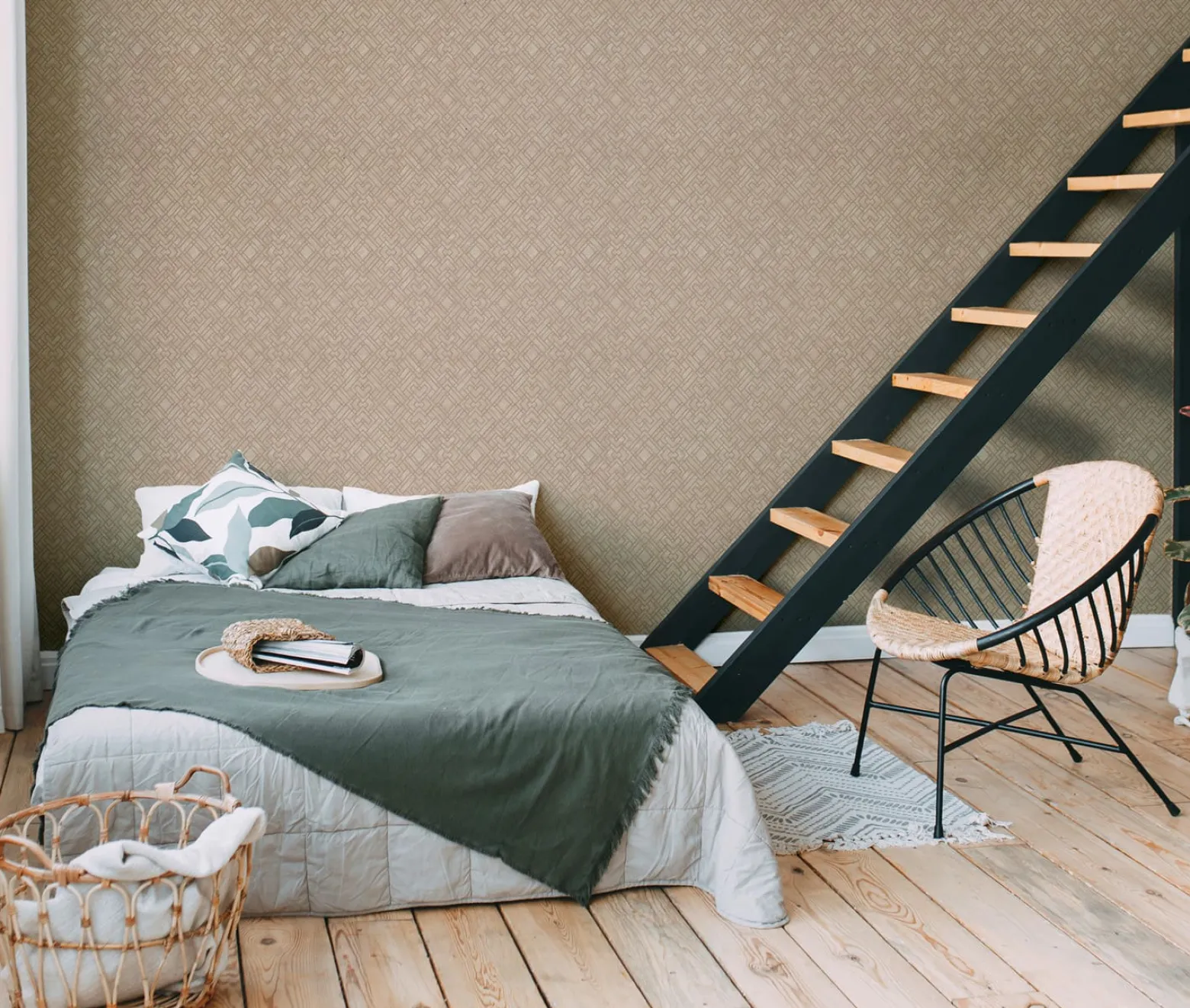 Vliestapete Grafik Muster Metallic Beige Gold 38828-3