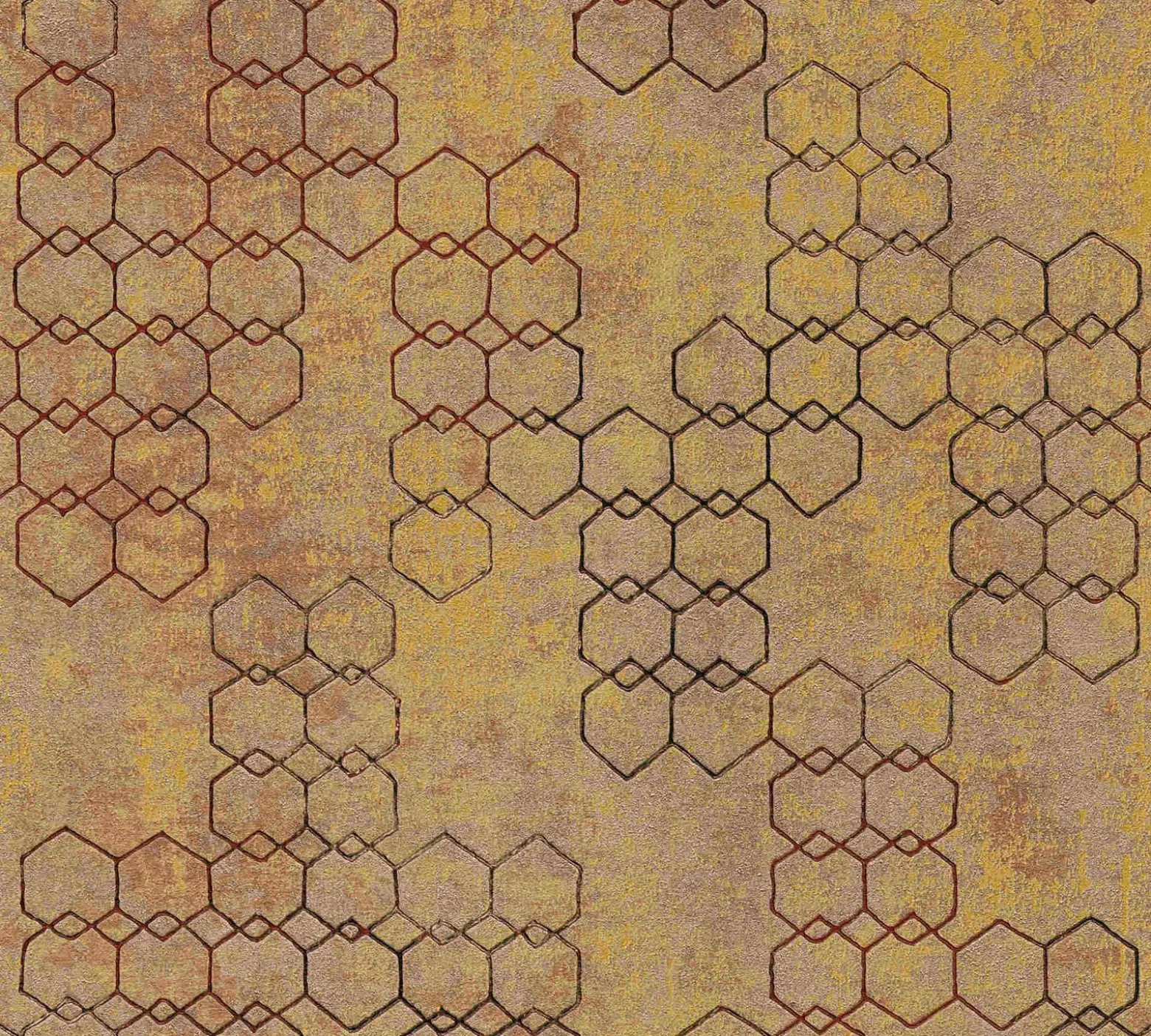 Vliestapete Grafik orange kupfer Glanz 37424-3
