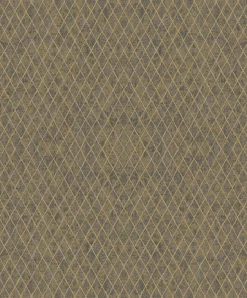 Vliestapete Grafik Rauten Anthrazit Gold Metallic 35540