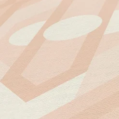 Vliestapete Grafik Rauten Beige Rosa Weiß 39531-5