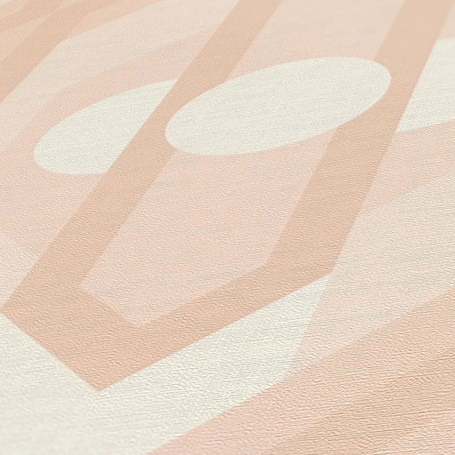 Vliestapete Grafik Rauten Beige Rosa Weiß 39531-5