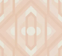 Vliestapete Grafik Rauten Beige Rosa Weiß 39531-5