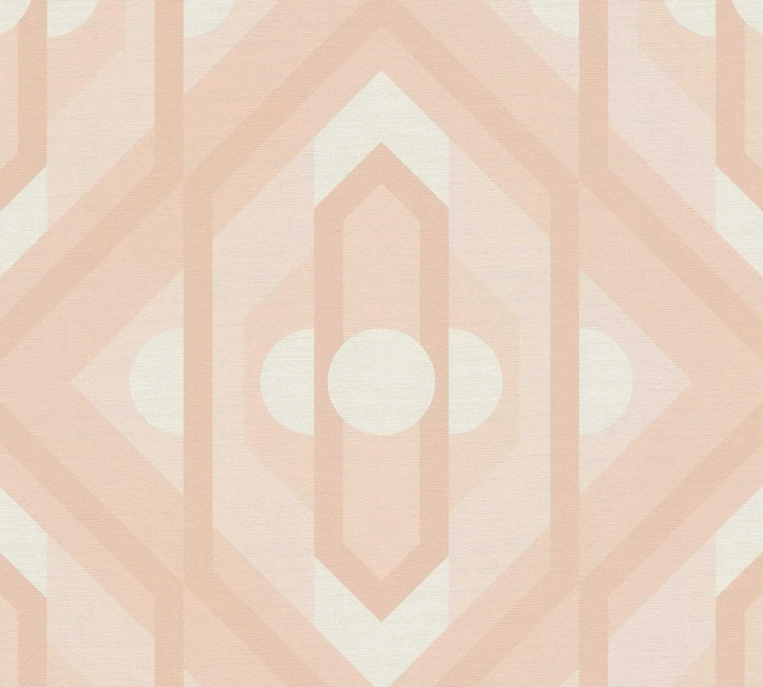 Vliestapete Grafik Rauten Beige Rosa Weiß 39531-5