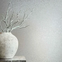 Vliestapete Grafik Rauten Hellgrau Silber Metallic 35536