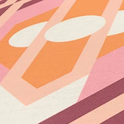 Vliestapete Grafik Rauten Orange Rosa39531-1