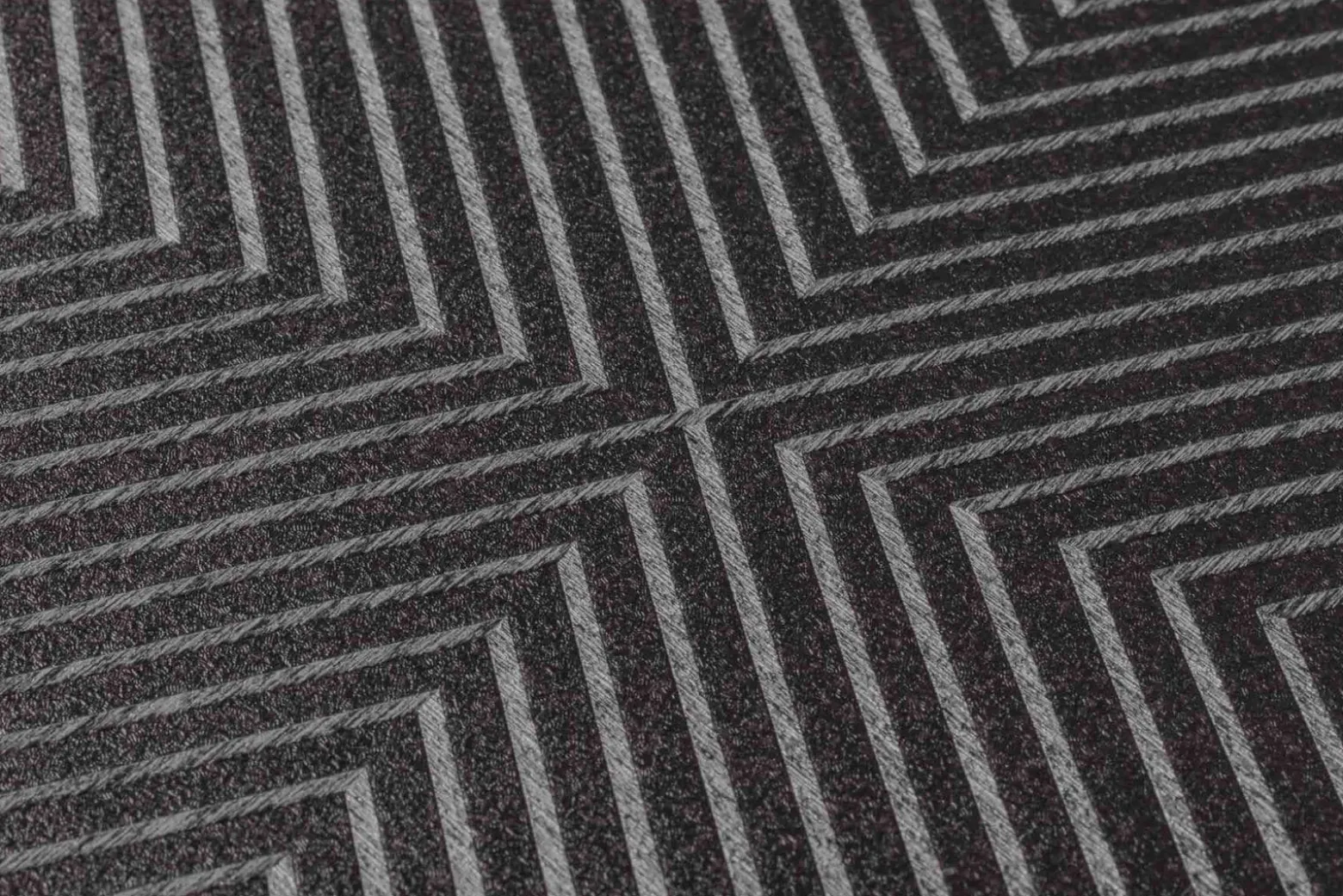 Vliestapete Grafik Raute schwarz silber 36926-5