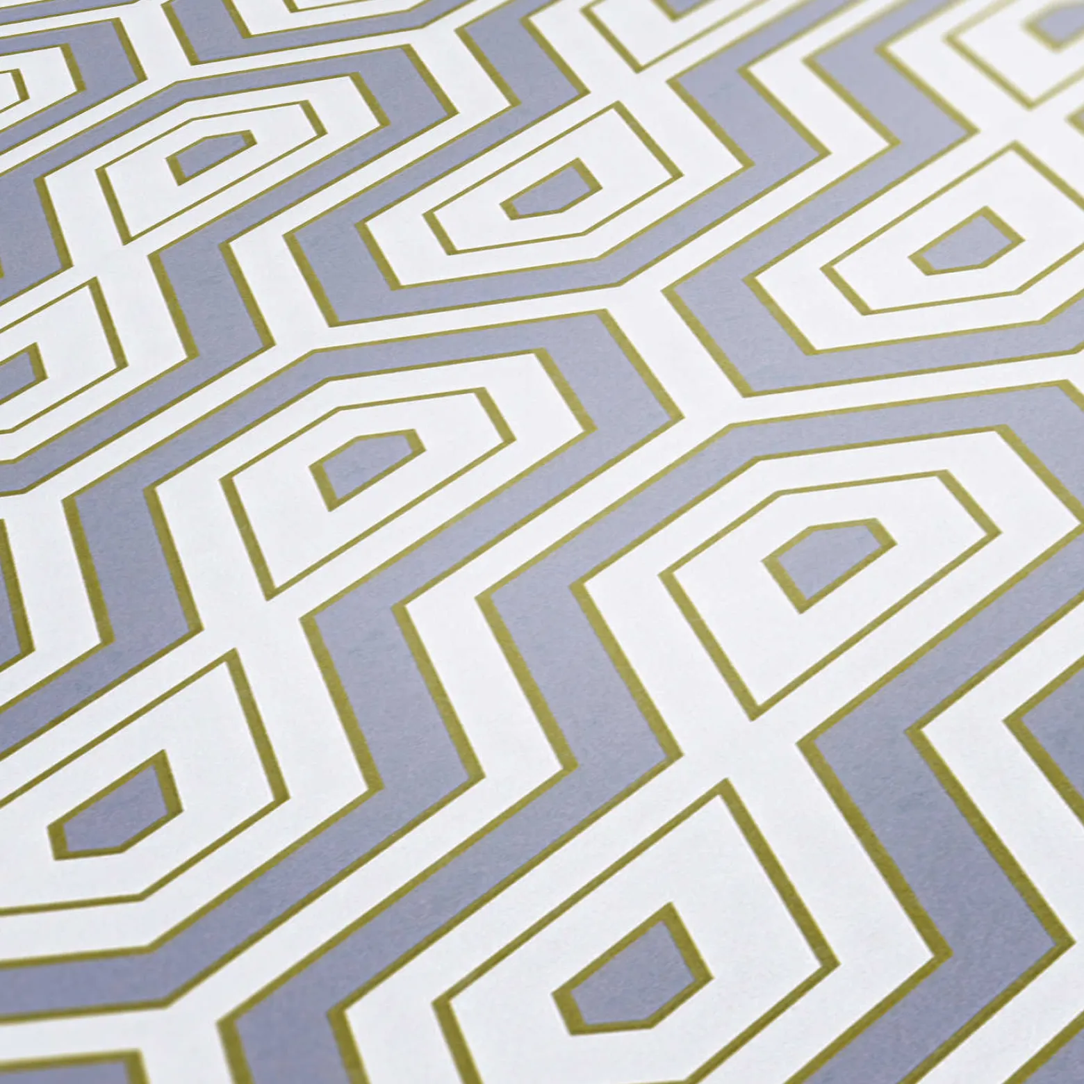 Vliestapete Grafik Retro grau weiß gold 37707-6