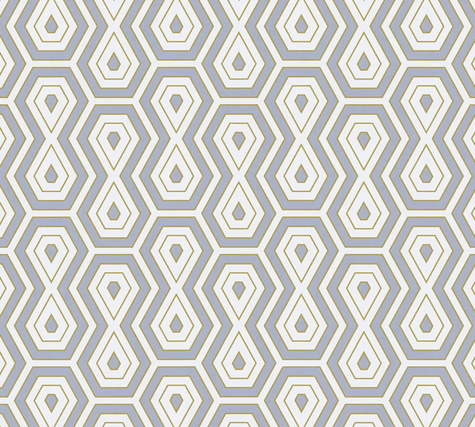 Vliestapete Grafik Retro grau weiß gold 37707-6