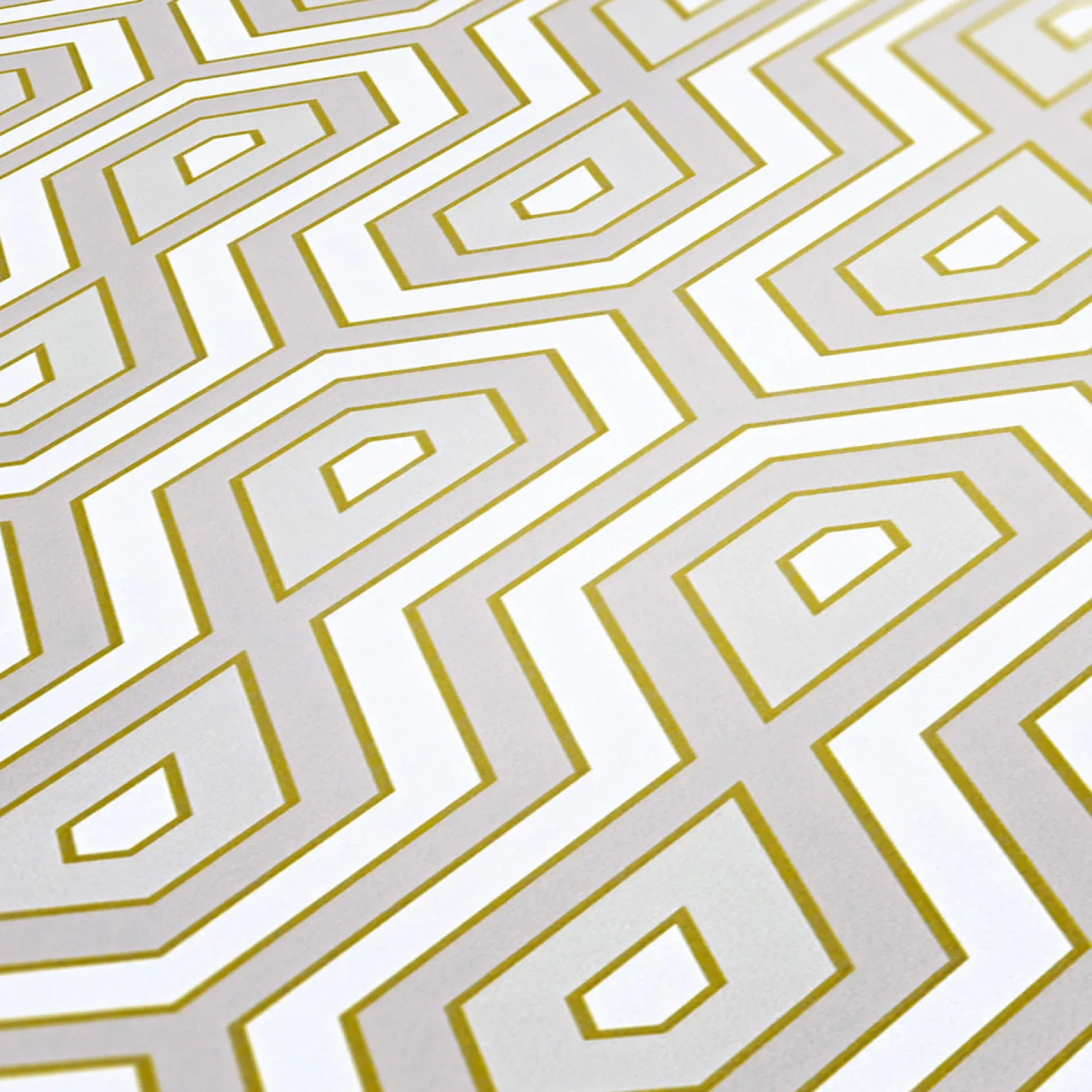 Vliestapete Grafik Retro weiß grau gold 37707-1