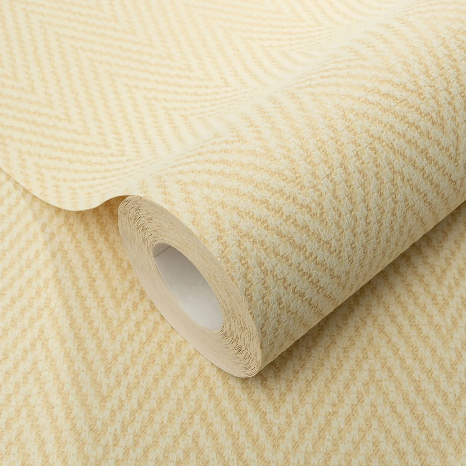 Vliestapete Grafik Sisal-Geflecht Gelb Creme 10536-03