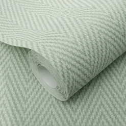 Vliestapete Grafik Sisal-Geflecht Grün Blau 10536-07