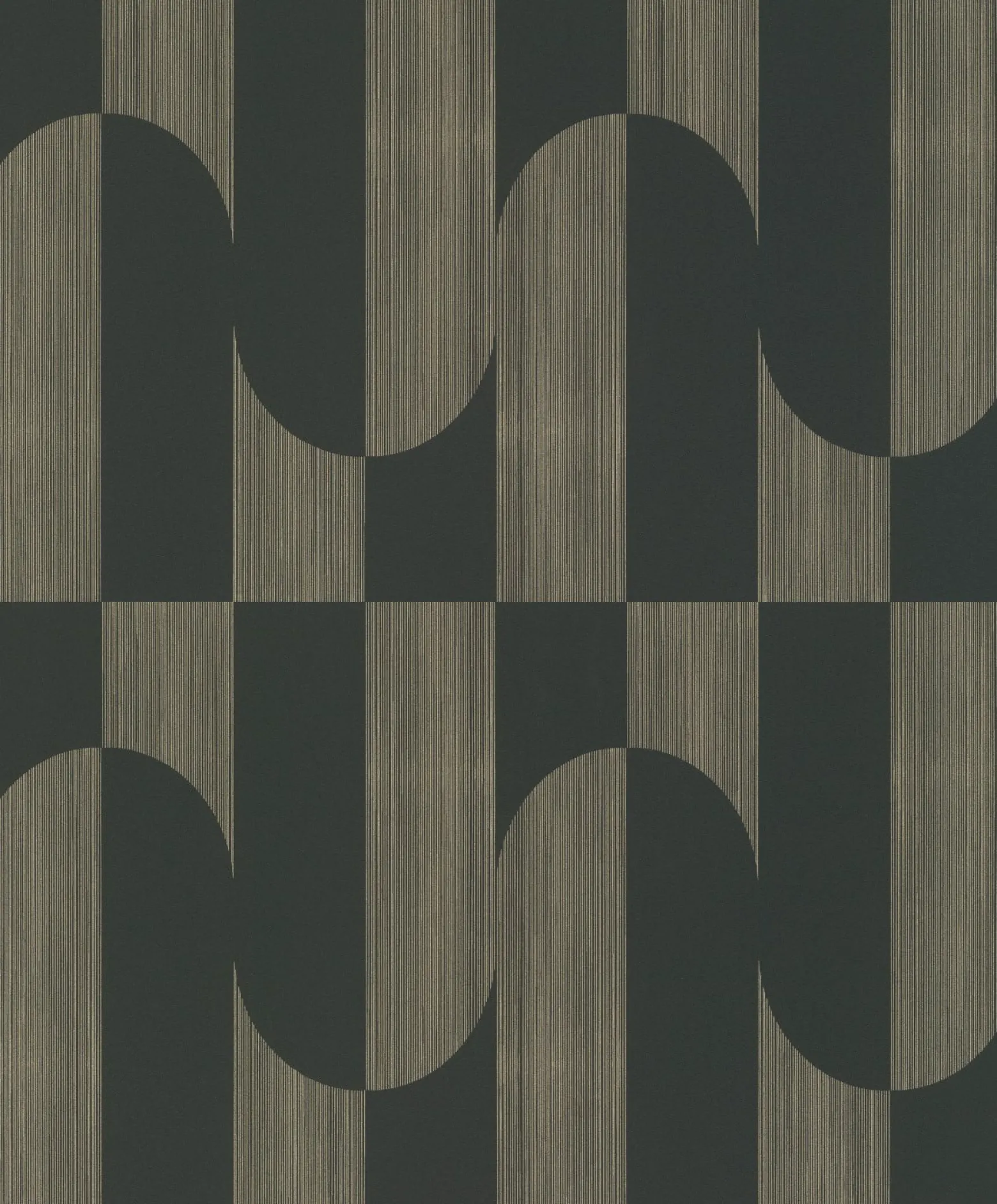 Vliestapete Grafik Streifen Schwarz Gold Metallic A55702