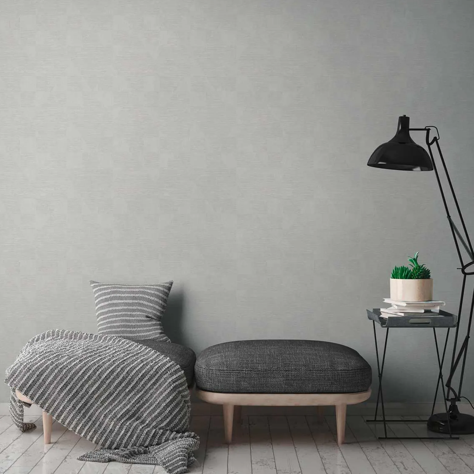 Vliestapete Grafik Trapez creme-silber Glanz 38196-6