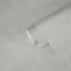Vliestapete Grafik Trapez silber-grau Glanz 38196-3