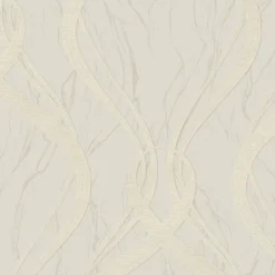 Vliestapete Grafik Wellen graubeige Metallic Marburg 58232