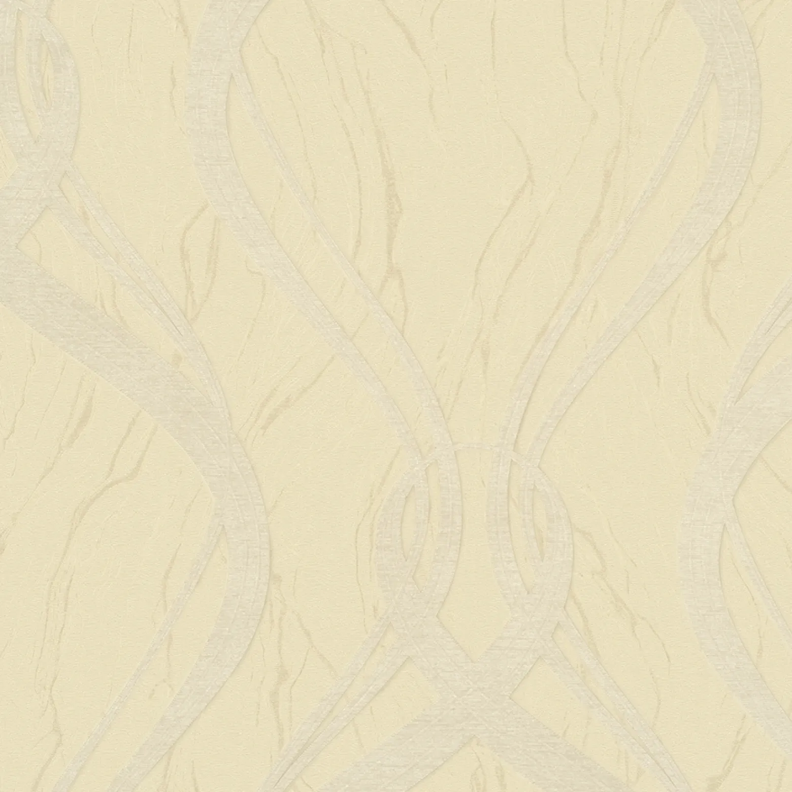 Vliestapete Grafik Wellen hellgelb Metallic Marburg 58233