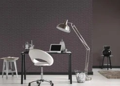 Vliestapete Grafik Würfel braun bunter Glitzer 36920-1