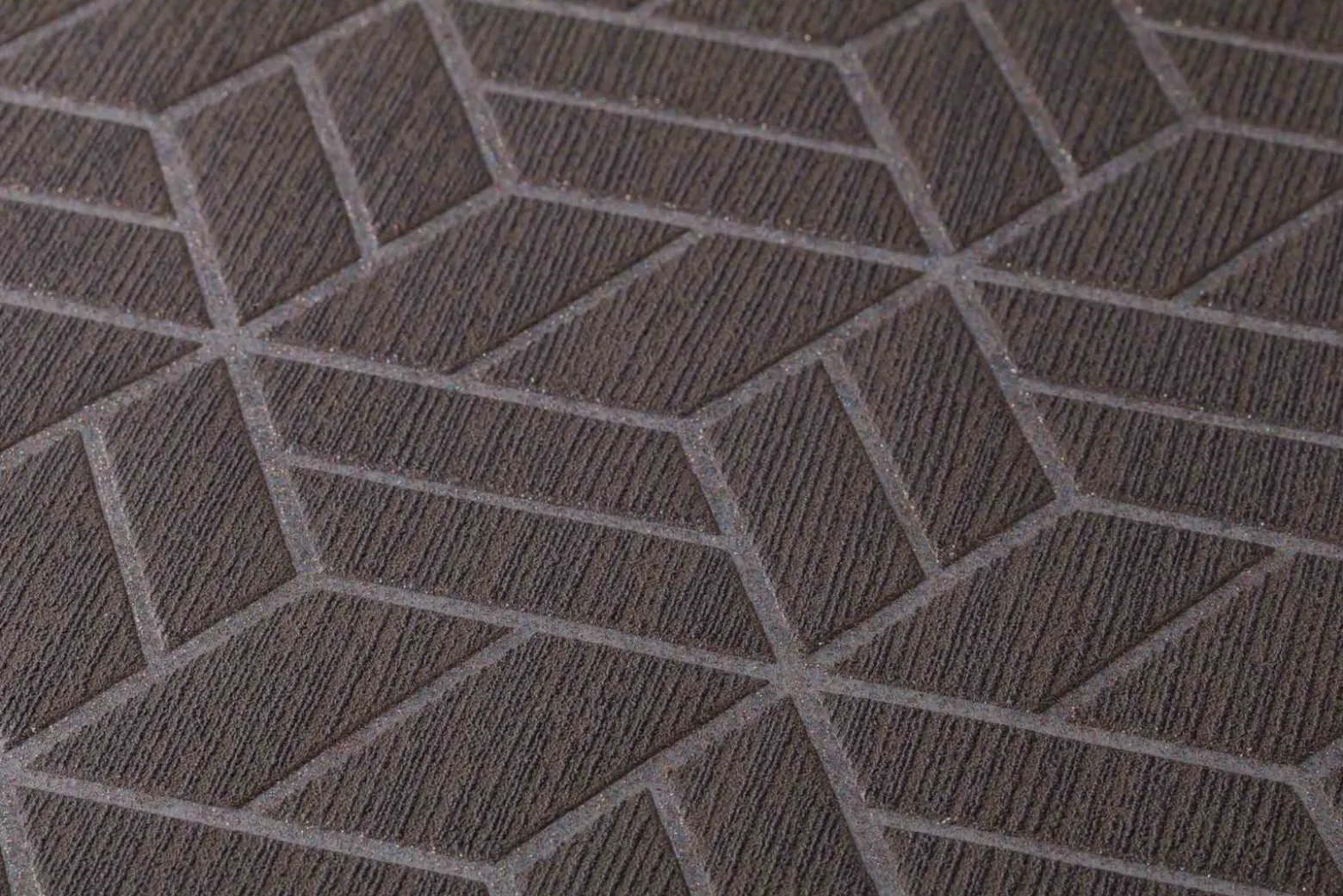 Vliestapete Grafik Würfel braun bunter Glitzer 36920-1