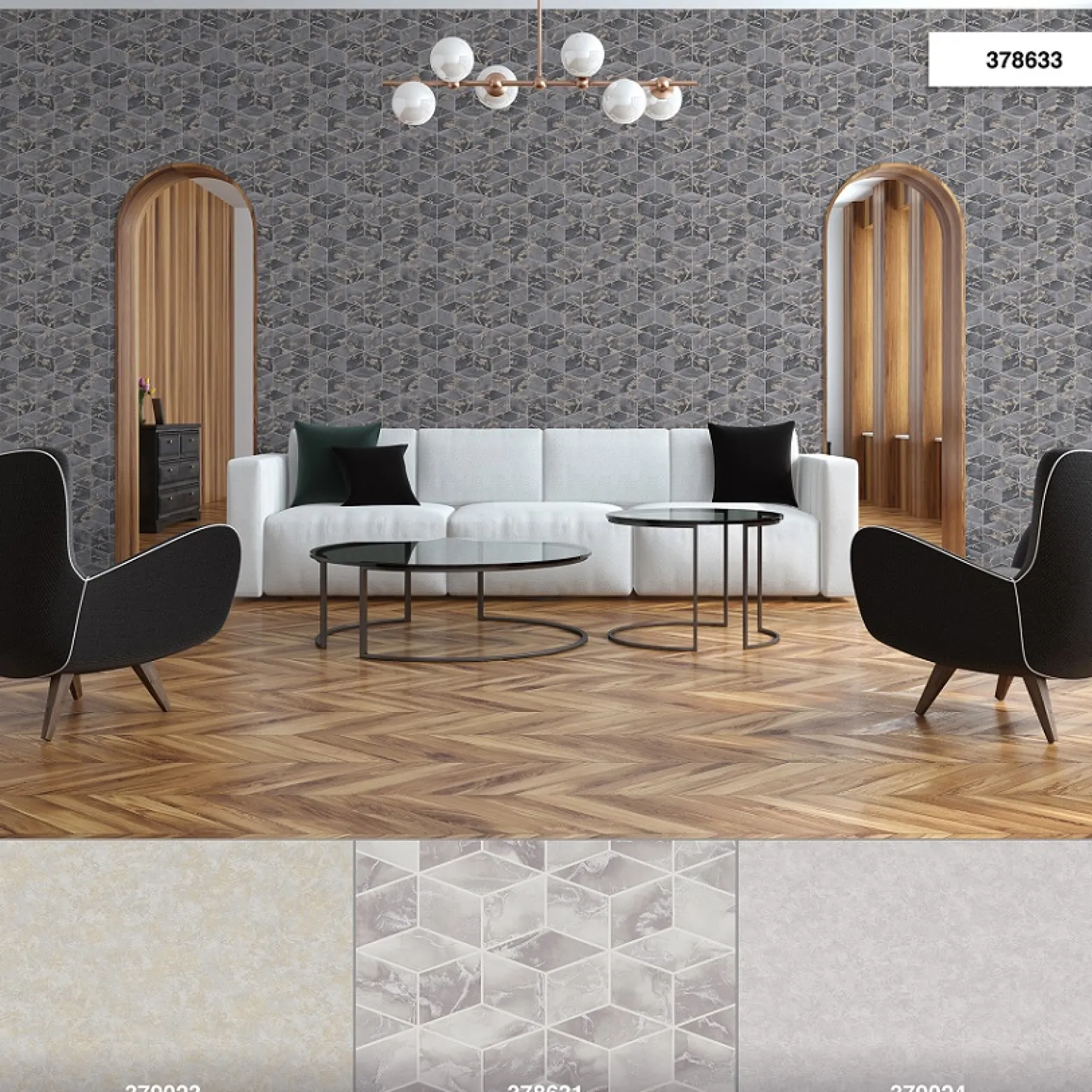 Vliestapete Grafik Würfel 3D dunkelgrau Metallic 37863-3